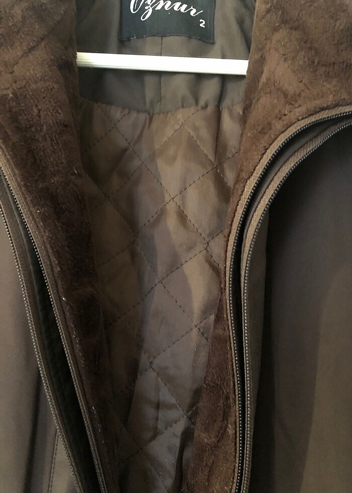 Büyük Beden Kahverengi Kışlık Kaban - Görsel 3