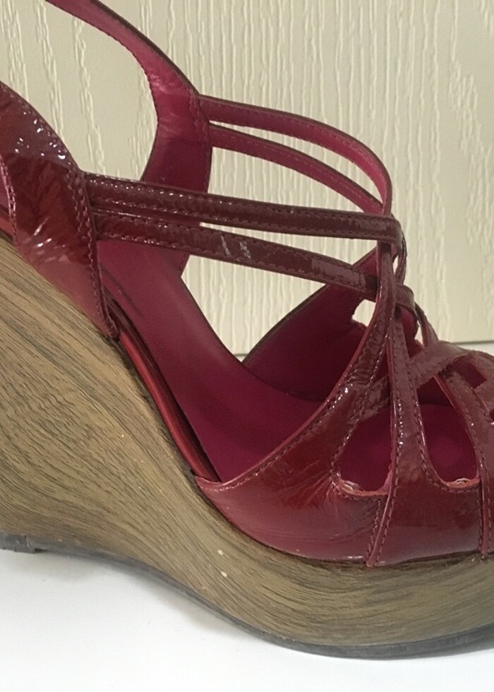 Dolgu Topuklu Yazlık Bayan Ayakkabı/Sandalet - Görsel 4