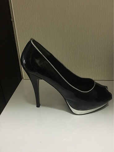 Siyah Rugan Abiye Bayan Yazlık Ayakkabı - Görsel 6