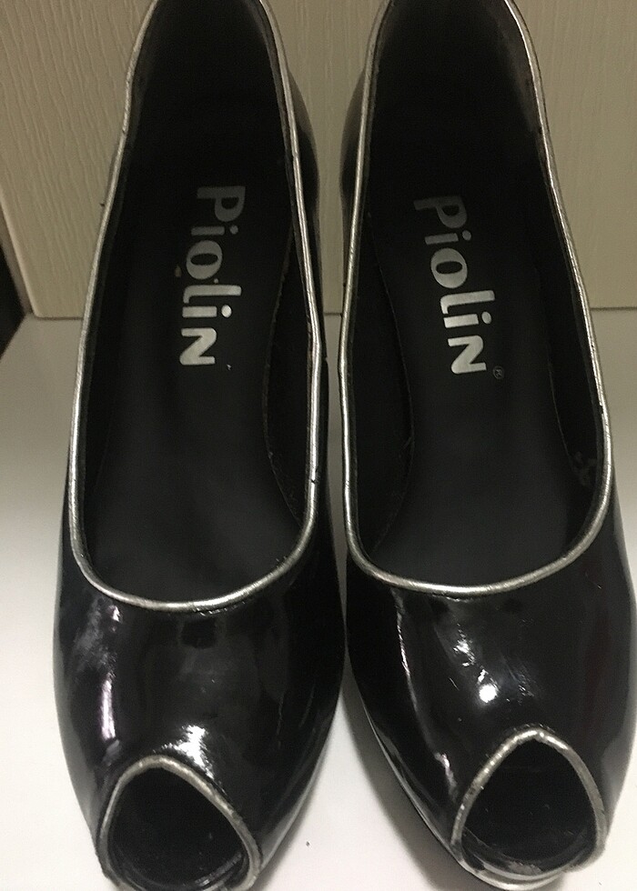 Siyah Rugan Abiye Bayan Yazlık Ayakkabı - Görsel 5