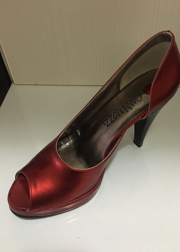 Kırmızı Rugan Abiye Ayakkabı - Görsel 5