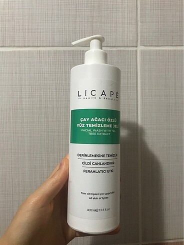 Licape yüz temizleme jeli