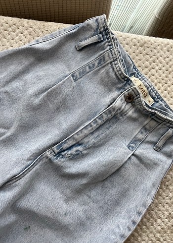 Gri Loose Fit Midi Kot Pantolon - Görsel 4