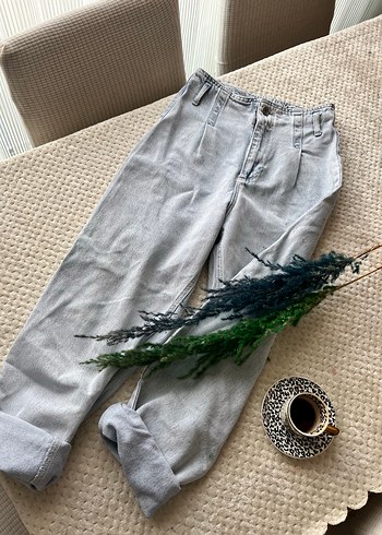 Gri Loose Fit Midi Kot Pantolon - Görsel 2