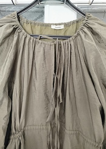 Bağlama Detaylı Haki Elbise - Görsel 9