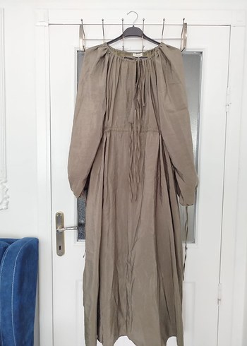 Bağlama Detaylı Haki Elbise - Görsel 7