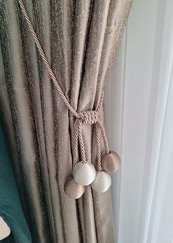 İkili Vizon Renk Sıfır Fon Perde - Görsel 2