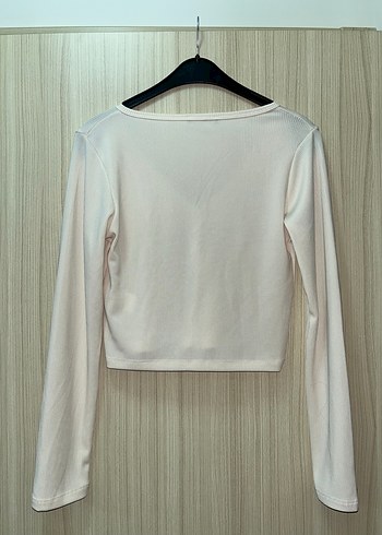 Busem L Beden Krem Crop Üst - Görsel 3