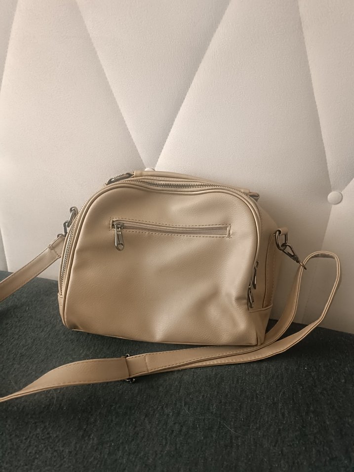 Bej Deri Kadın Çanta - Görsel 4