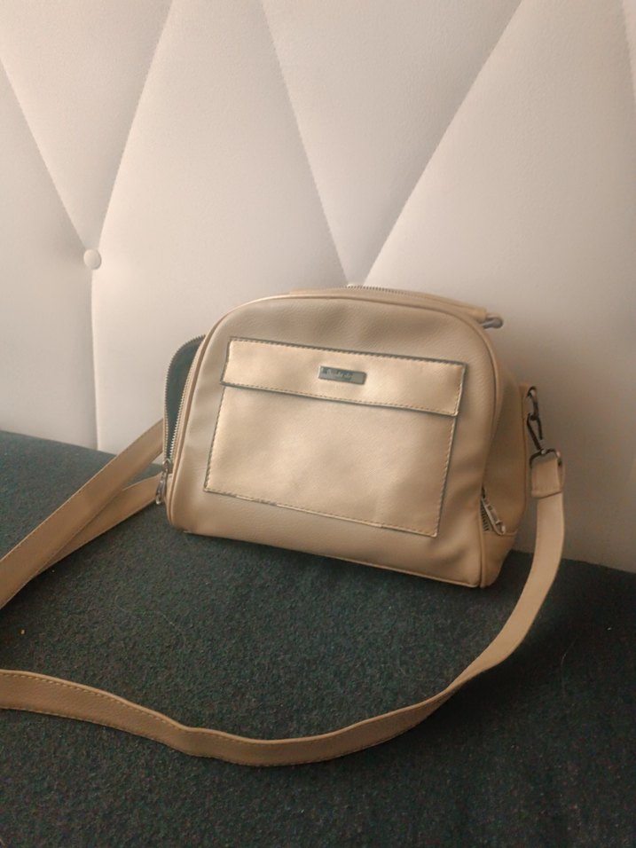 Bej Deri Kadın Çanta - Görsel 5