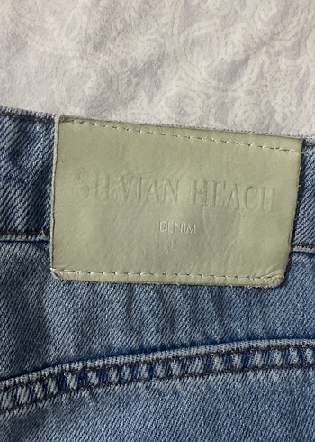 diğer Beden Mavi Kadın Denim Loose Fit Midi Pantolon
