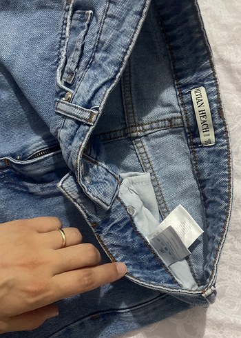 Silvian Heach Mavi Kadın Denim Loose Fit Midi Pantolon