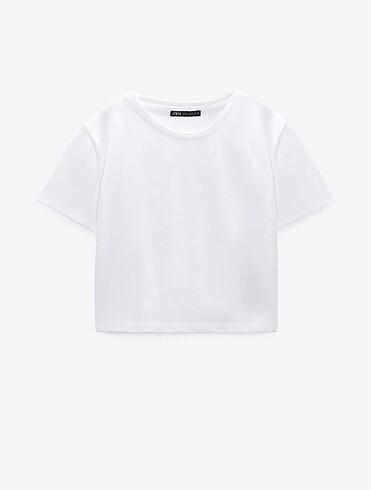 Zara Zara Beyaz Crop T-shirt
