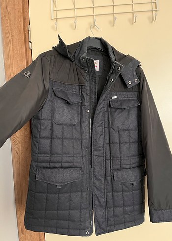 Gri Regular Fit Düğmeli Erkek Mont - Görsel 3