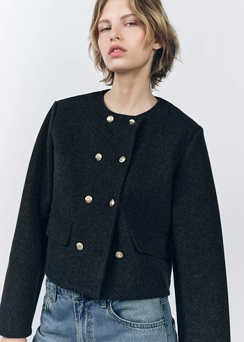 Zara Düğmeli kumaş ceket