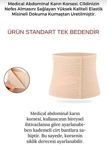 Bej Dikişsiz  Korse - Görsel 2