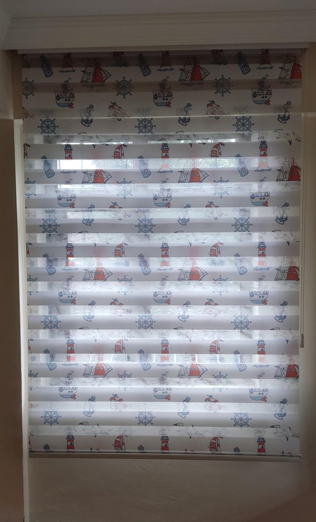 Çok Renkli Bohem Deniz Temalı Baskılı zebra perde - Görsel 2