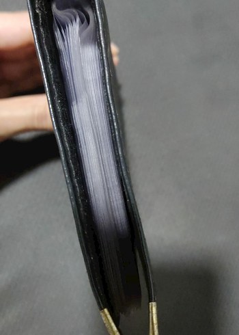 Köşeleri Metal Detaylı Siyah kartvizitlik 15×10 cm - Görsel 8