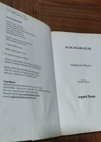 Alacakaranlık - Stephenie Meyer - Görsel 6