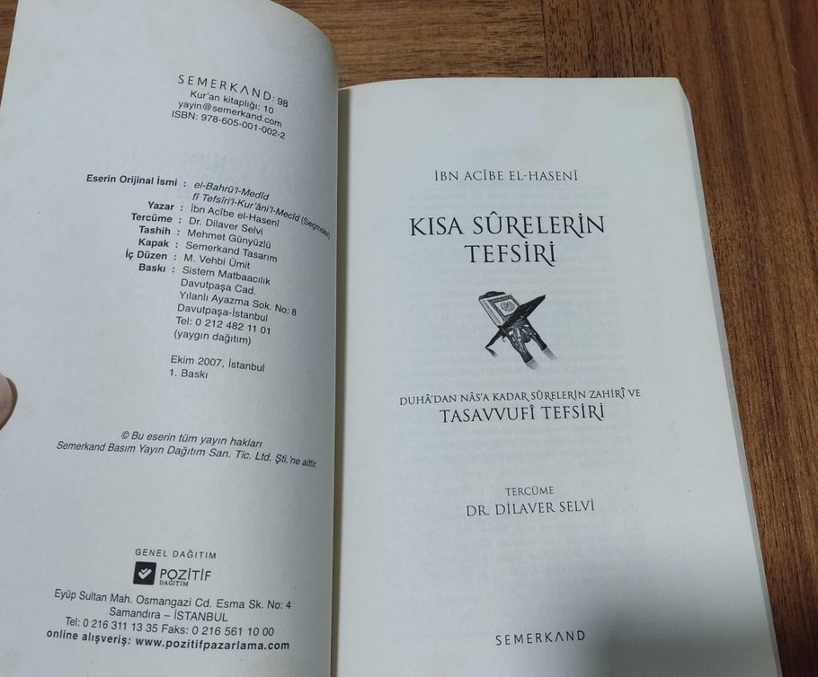 Kısa Surelerin Tefsiri - İbn Acibe El-Haseni - Görsel 5