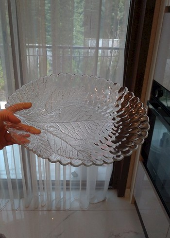 Şeffaf Bohem Tarzı Cam Tabak - Görsel 3