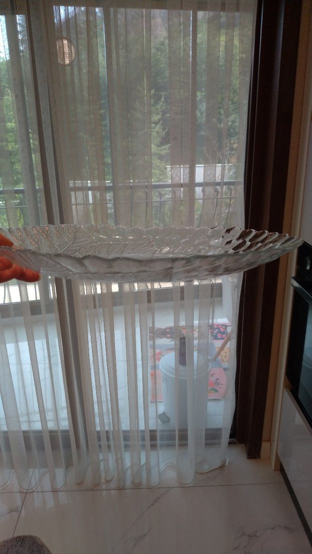 Şeffaf Bohem Tarzı Cam Tabak - Görsel 2