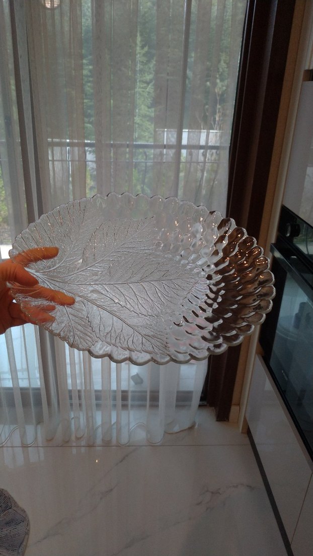 Şeffaf Bohem Tarzı Cam Tabak - Görsel 3