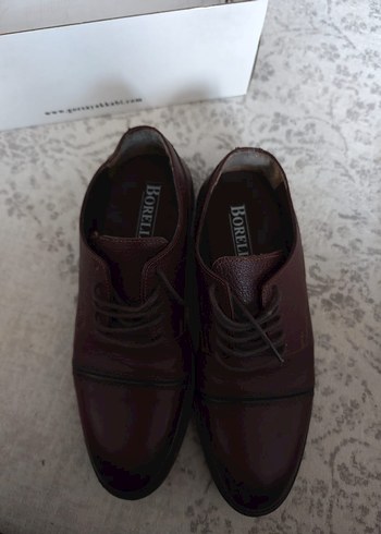Deichmann Bordo hakiki deri Erkek Ayakkabı