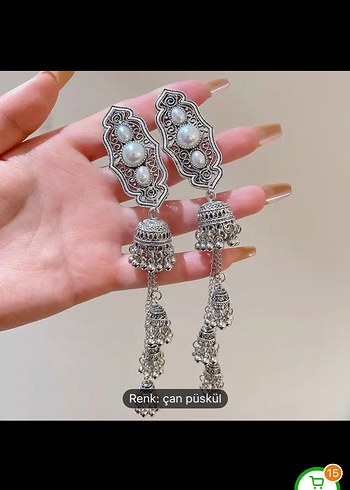 Accessorize Uzun Püsküllü Bohem Gümüş toka