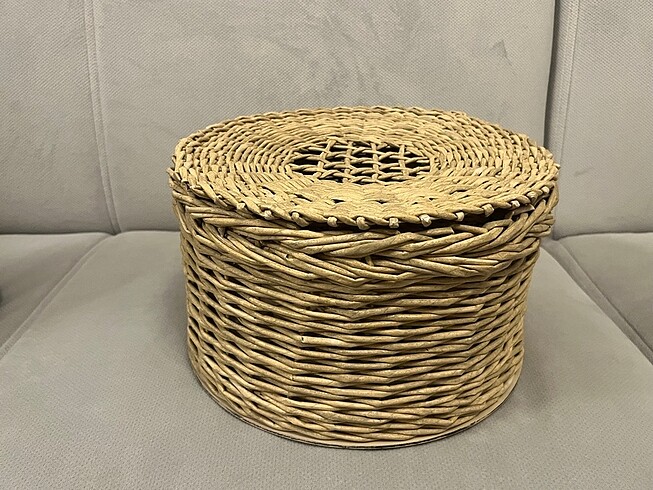 Zara Home Desenli Hasır Görünümlü Sepet