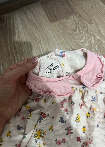 Bebek Kız Uzun Kollu Fırfırlı Çiçekli Body - Görsel 2