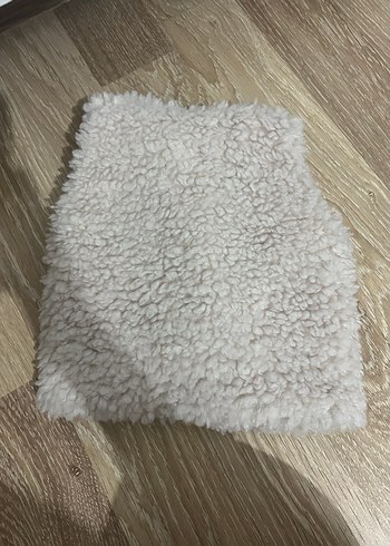 Kız Çocuk Gri Peluş Kapüşonlu Yelek - Görsel 2