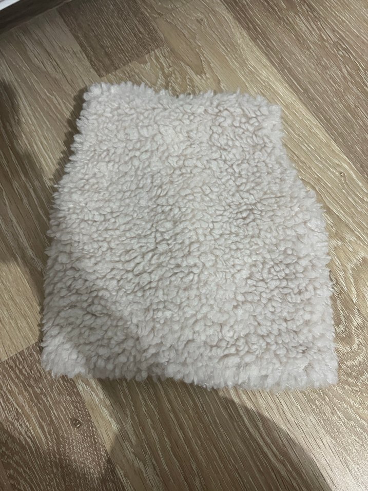 Kız Çocuk Gri Peluş Kapüşonlu Yelek - Görsel 2