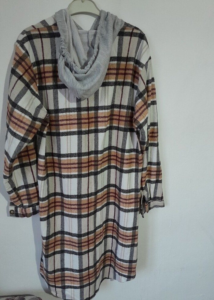 Kadin kapusonlu gömlek tunik - Görsel 2