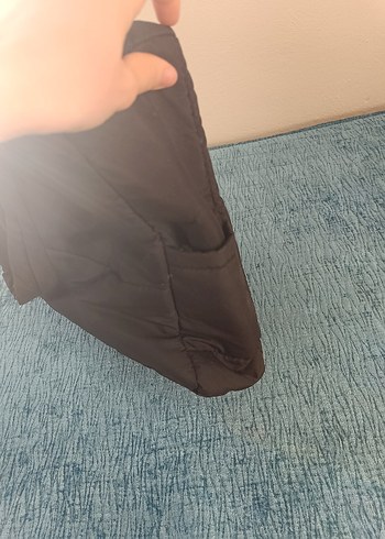 Fermuarlı Siyah paraşüt kumaş Kadın kol Çantası - Görsel 7