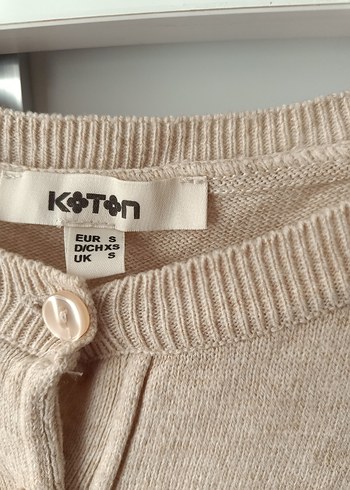 Bej Kadın Triko Hırka, Uzun Kollu, Rahat Kesim - Görsel 5