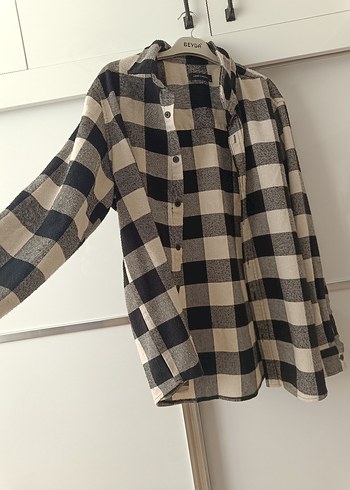 Gri Kareli Uzun Kollu Gömlek - Görsel 7