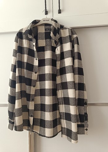 Gri Kareli Uzun Kollu Gömlek - Görsel 6