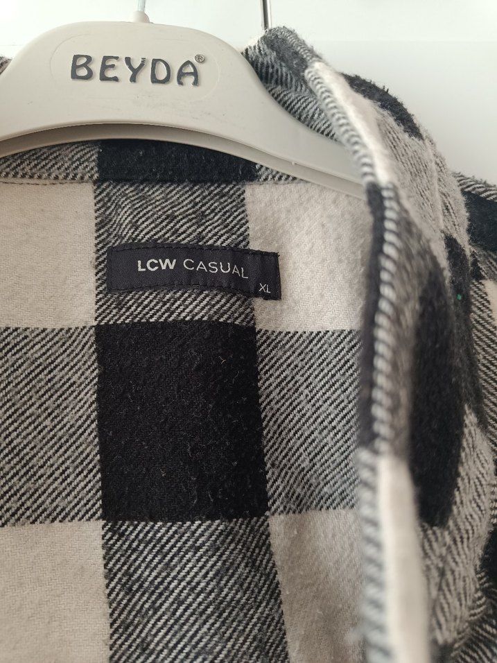 Gri Kareli Uzun Kollu Gömlek - Görsel 3