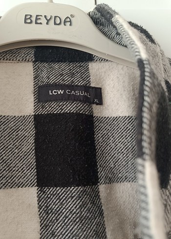 Gri Kareli Düğmeli uniseks Gömlek - Görsel 4