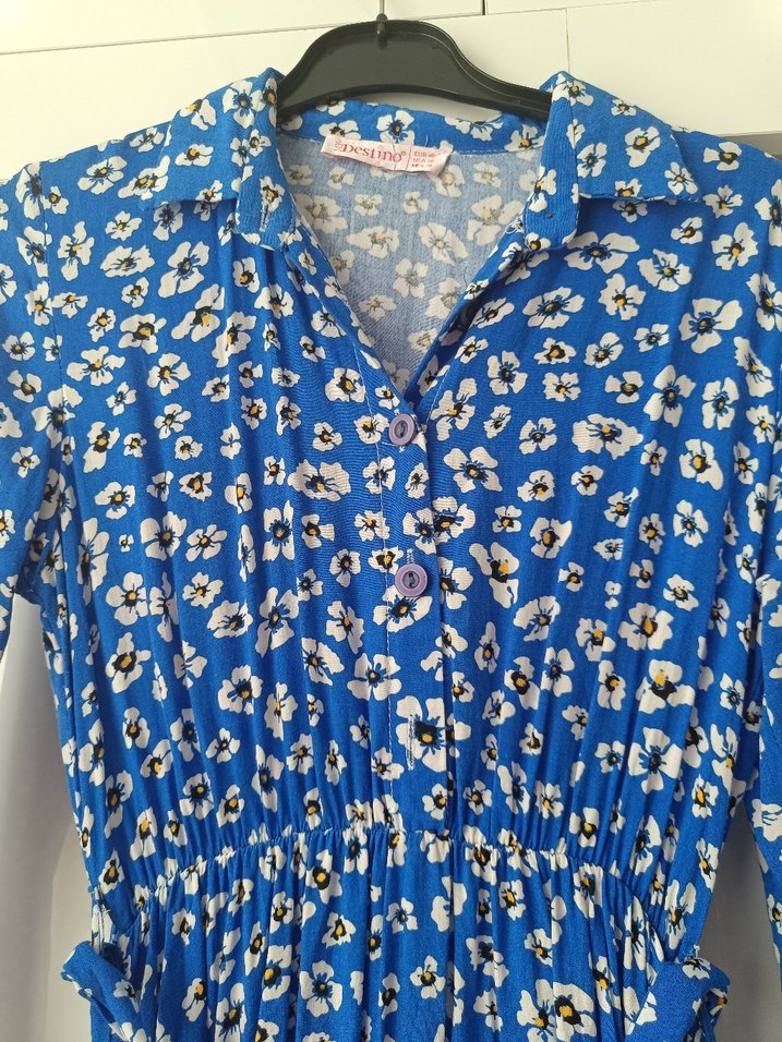 Mavi Uzun Elbise - Görsel 3