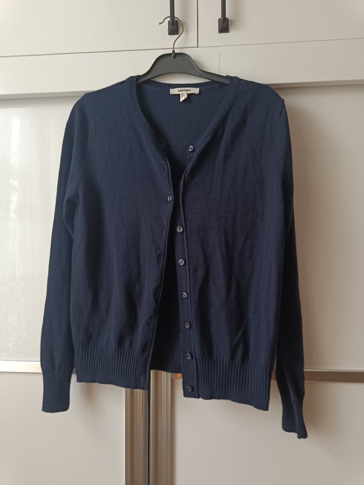 Düğmeli Lacivert Kadın Hırka - Görsel 2