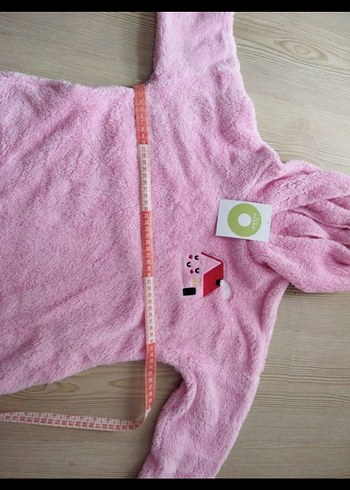 Kız Çocuk Pembe Kapüşonlu Sweatshirt - Görsel 2