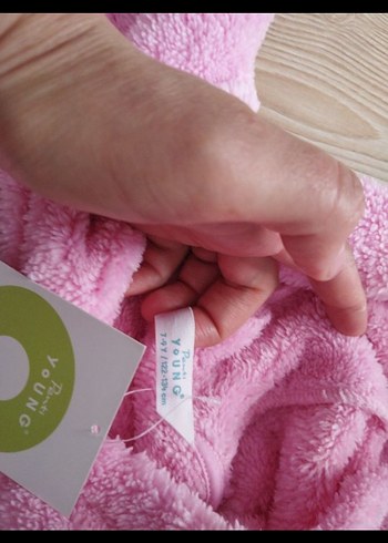 Kız Çocuk Pembe Kapüşonlu Sweatshirt - Görsel 4