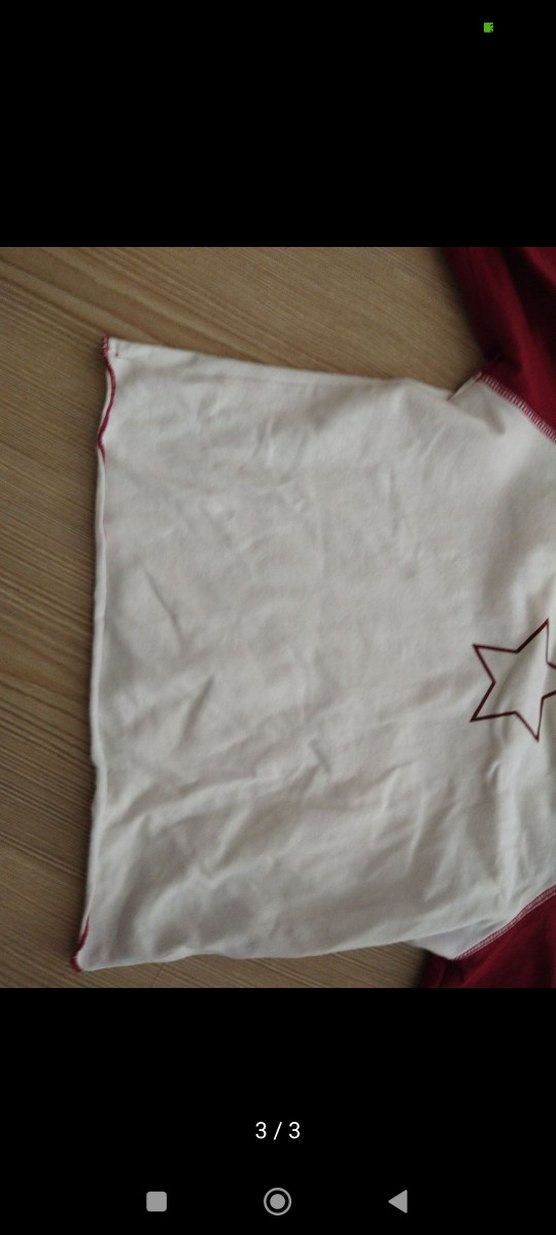 Kız Çocuk Uzun Kollu Kırmızı Beyaz Tişört - Görsel 3