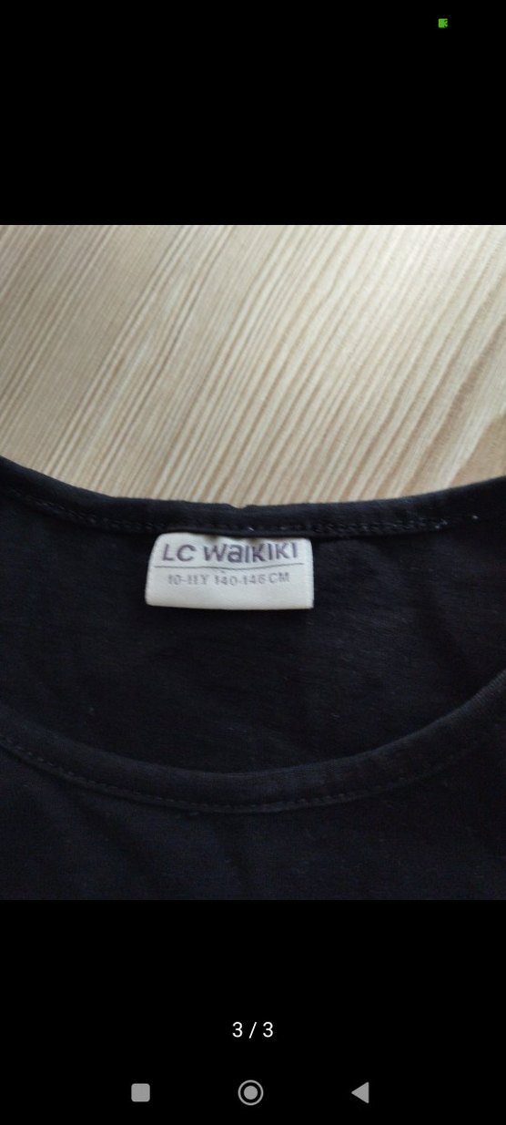 Kız Siyah Uzun Kollu Payetli Tişört - Görsel 3