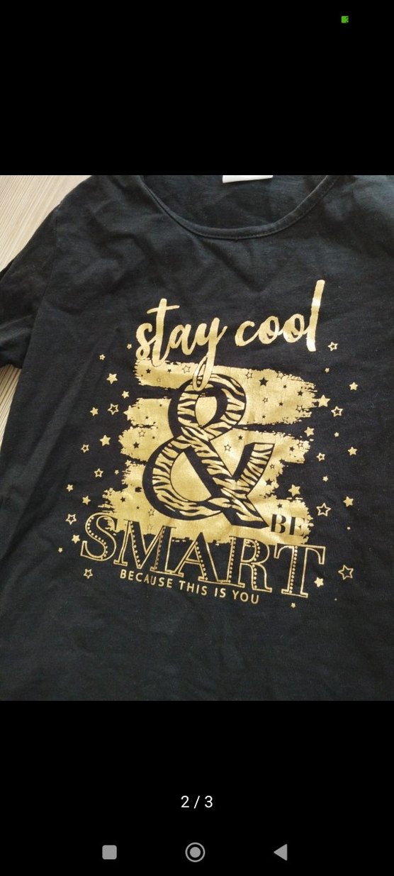 Kız Siyah Uzun Kollu Payetli Tişört - Görsel 2