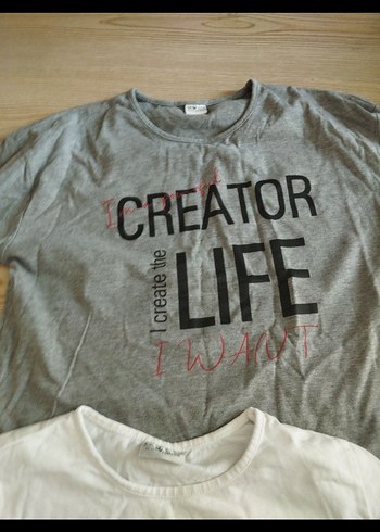 Gri Baskılı Uzun Kollu Kız Tişörtü - Görsel 2