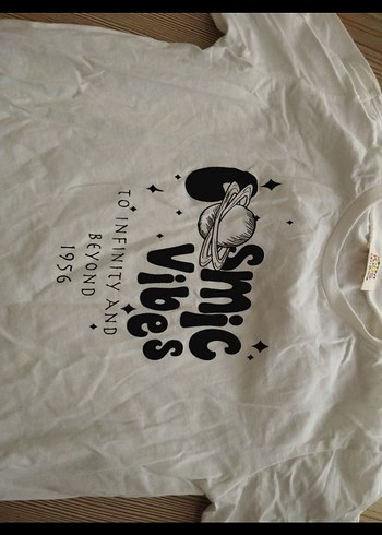 Kız Çocuk Beyaz Uzun Kollu Pamuklu Tişört - Görsel 2