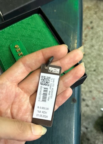 Beden VAKKO Yeşil Deri Fermuarlı Kadın Cüzdan
